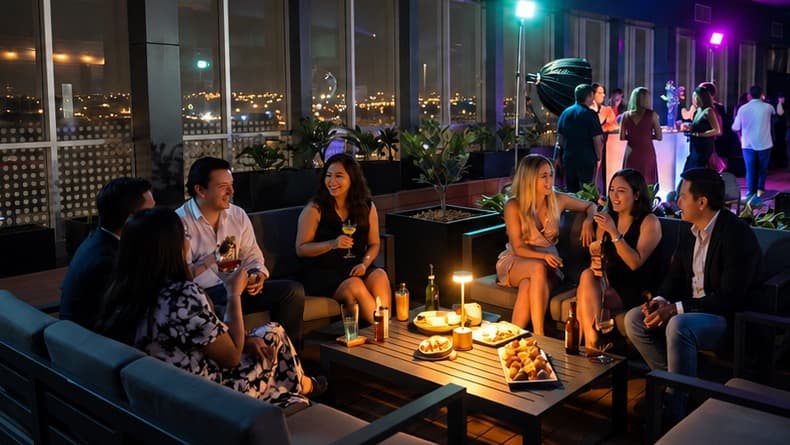 Rooftop lounge